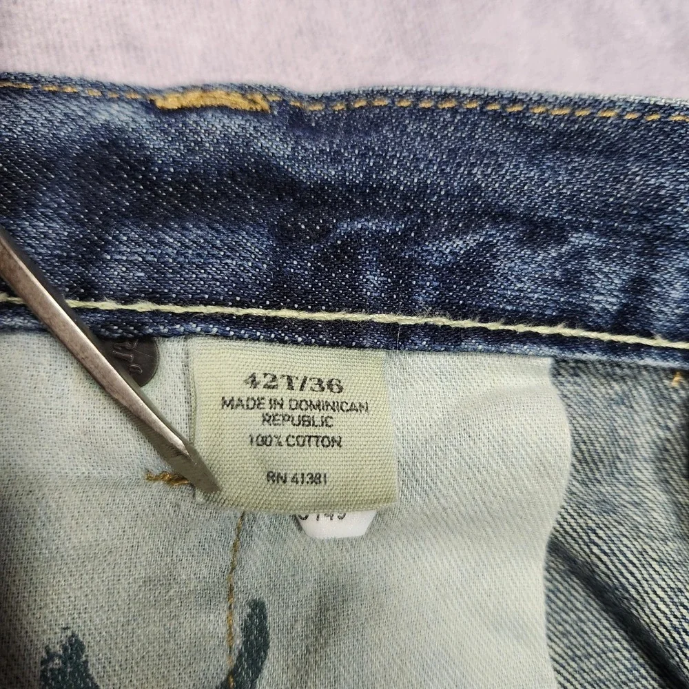Polo Ralph Lauren Classic 867 Mens Blue Medium Wash Straight Leg Jeans 42x36